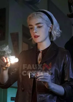 Chilling Adventures Of Sabrina Kiernan Shipka Leather Jacket