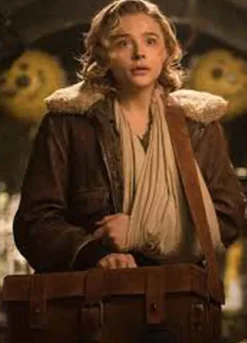 Chloë Grace Shadow in the Cloud Brown Aviator Jacket