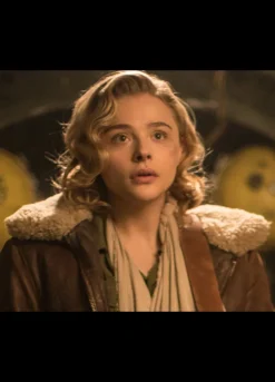 Chloë Grace Shadow in the Cloud Brown Aviator Jacket