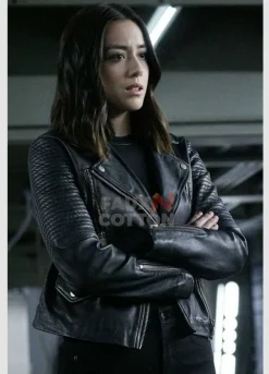 Chloe Bennet Agents of Shield Skye Johnson Black Jacket