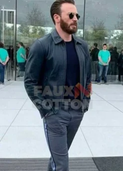 Chris Evans Apple Event 2019 Leather Jacket