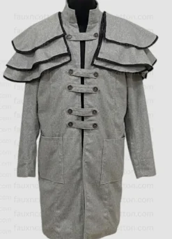 Christoph Waltz Django Unchained (Dr. King Schultz) Wool Trench Grey Coat