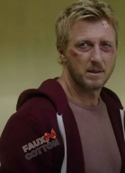 Cobra Kai (Johnny Lawrence) William Zabka Fleece Maroon Hoodie