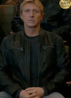 Cobra Kai Season 3 Johnny Lawrence ( William Zabka ) Black Leather Jacket