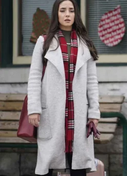 DASHING HOME FOR CHRISTMAS (EMILY) PANIZ ZADE WHITE WOOL COAT