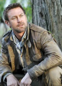 DEFIANCE (JOSHUA NOLAN) GRANT BOWLER BROWN LEATHER COAT