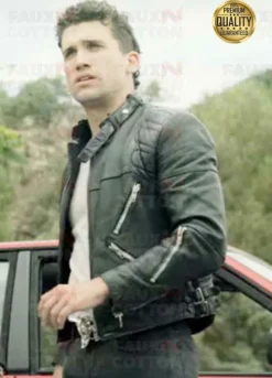 DENVER JAIME LORENTE MONEY HEIST SEASON 4 LEATHER JACKET