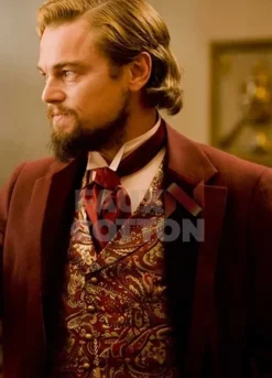 Django Unchained Leonardo Dicaprio Maroon Coat