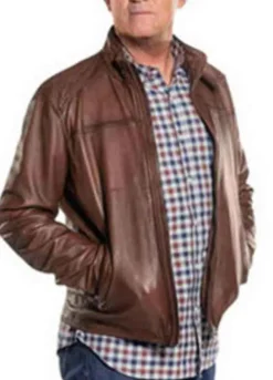 DOCTOR WHO (GRAHAM O’BRIEN) BRADLEY WALSH BROWN LEATHER JACKET