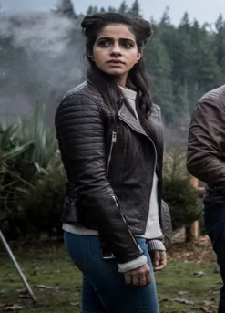 DOCTOR WHO (YASMIN KHAN) MANDIP GILL BLACK LEATHER JACKET