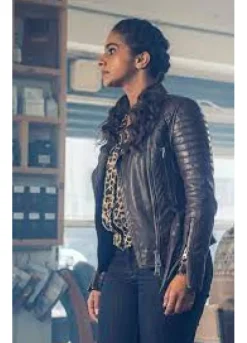 DOCTOR WHO (YASMIN KHAN) MANDIP GILL BLACK LEATHER JACKET