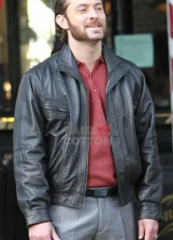 Dom Hemingway Jude Law Black Leather Jacket