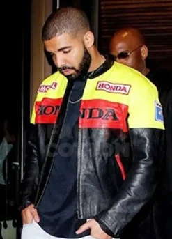 Drake Motorbike Leather Jacket
