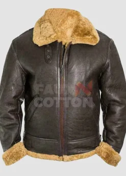 Dunkirk Tom Hardy Shearling Leather Jacket