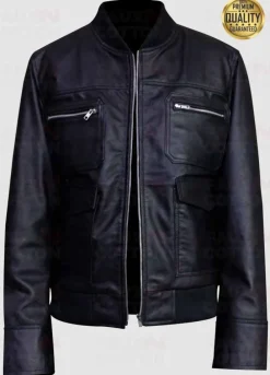 Dwayne Johnson The Other Guys Rock Black Biker Jacket