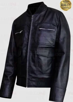 Dwayne Johnson The Other Guys Rock Black Biker Jacket