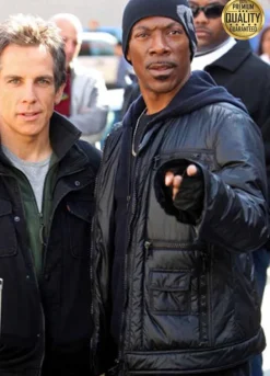 Eddie Murphy Tower Heist Slide Black Hooded Jacket
