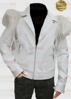 ELTON JOHN ROCKETMAN WHITE FUR LEATHER JACKET