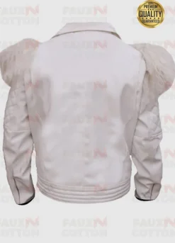 ELTON JOHN ROCKETMAN WHITE FUR LEATHER JACKET