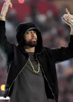 Eminem Super Bowl Show Black Hooded Jacket