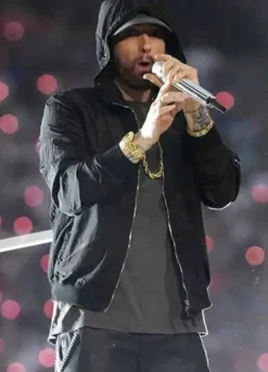 Eminem Super Bowl Show Black Hooded Jacket