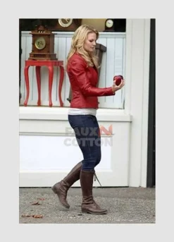 Emma Swan Once Upon a Time Jennifer Morrison Red Leather Jacket