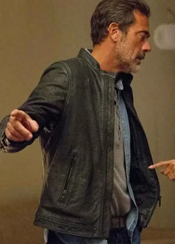 EXTANT (JD RICHTER) JEFFREY DEAN MORGAN BLACK LEATHER JACKET