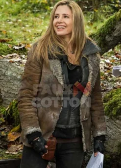 FALLING SKIES MIRA SORVINO SHEARLING JACKET