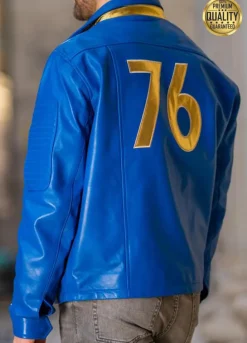 Fallout 76 Vault Blue Leather Jacket