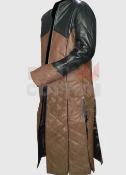 FARSCAPE CLAUDIA BLACK ( AERYN SUN ) LEATHER TRENCH COAT