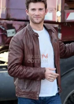 Fate of the Furious Scott Eastwood Brown Leather Jacket