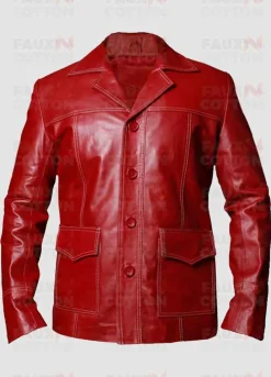 Fight Club Brad Pitt Leather Jacket
