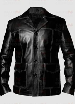 Fight Club Brad Pitt Leather Jacket