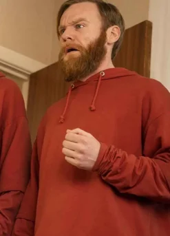 FRANK OF IRELAND (FRANK) BRIAN GLEESON RED COTTON HOODIE