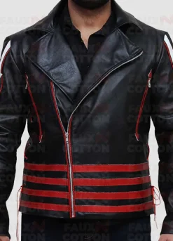 Freddie Mercury Arrow Black Leather Jacket