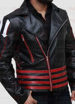 Freddie Mercury Arrow Black Leather Jacket