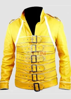 Freddie Mercury Yellow Leather Jacket
