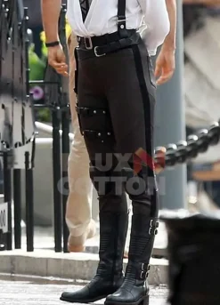 Free Guy Jodie Comer Black Leather Pant