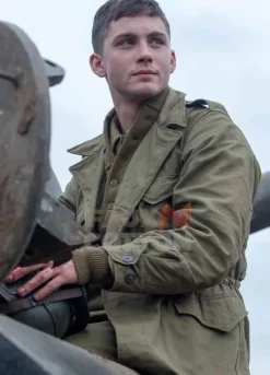 Fury Logan Lerman Green Jacket