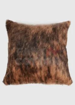Genuine Brown Cowhide Pillow Cover 16x16 Inches