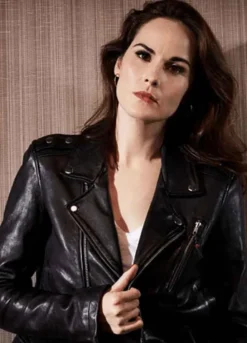 GOOD BEHAVIOR (LETTY RAINES) MICHELLE DOCKERY BLACK LEATHER JACKET