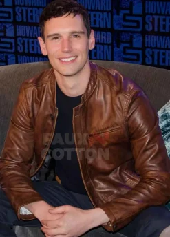 Gotham Cory Michael Smith Brown Leather Jacket