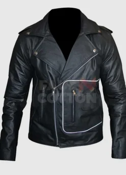 Grease John Travolta (Danny Zuko) T Birds Black Leather Jacket