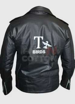 Grease John Travolta (Danny Zuko) T Birds Black Leather Jacket