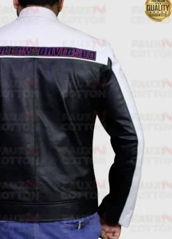 Harley Davidson Black And White Biker Leather Jacket