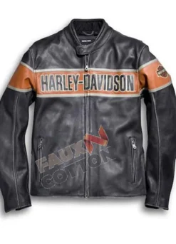 Harley Davidson Victory Lane Black Leather Jacket
