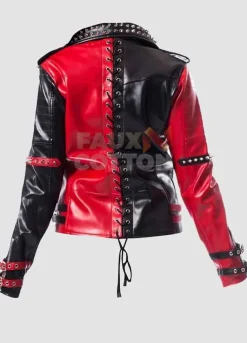 Harley Quinn Psychotic Studded Leather Jacket