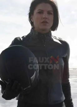 Haywire Gina Carano Black Leather Jacket