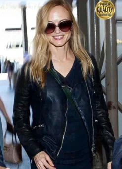 HEATHER GRAHAM BIKER LEATHER JACKET