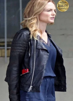 HEATHER GRAHAM BIKER LEATHER JACKET